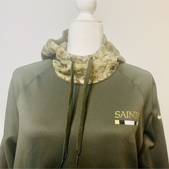 Nike On Field Salute to Service New Orleans NFL Saints Sweatshirt Hoodie Size M - Picture 2 of 8